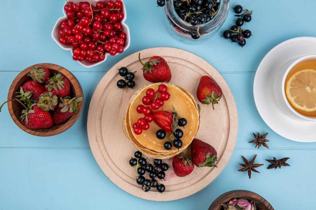 Havermoutpannenkoekjes met rood fruit